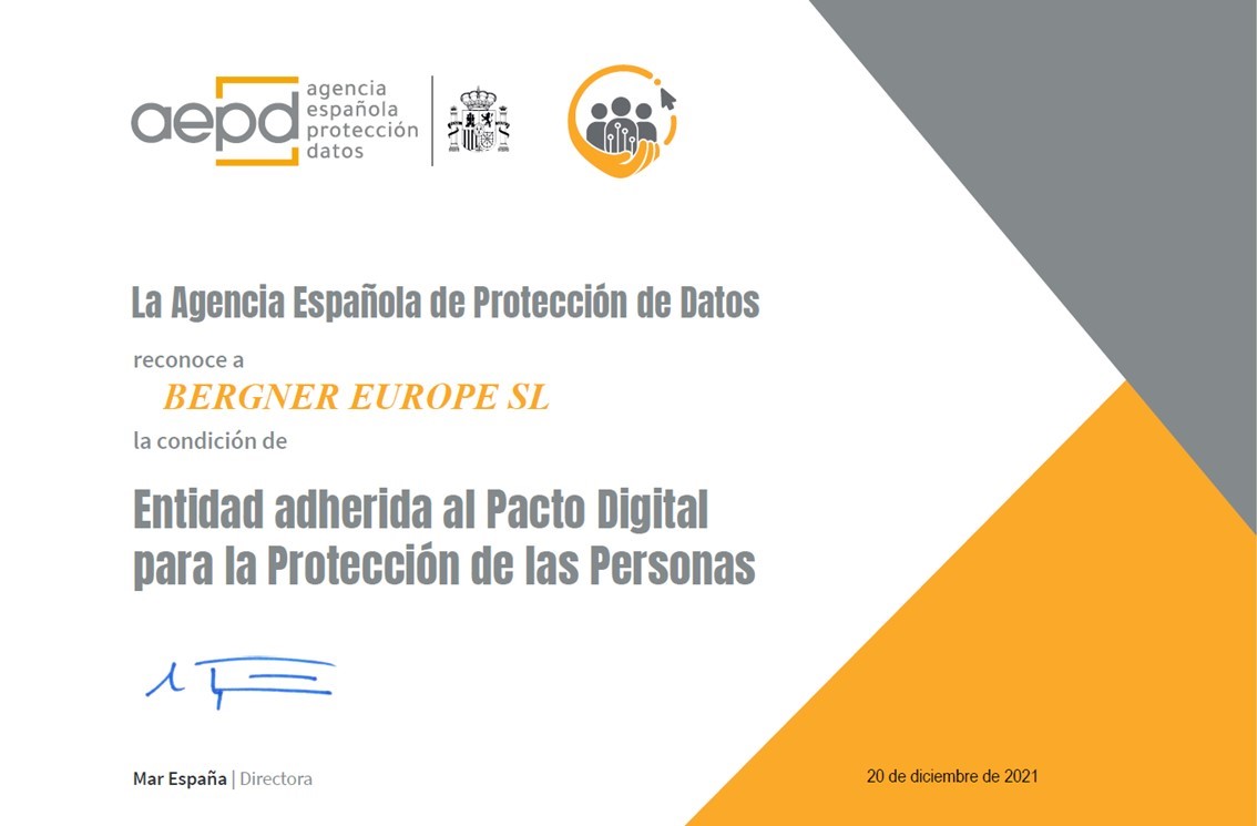 Adhesion. Spanish Data Protection Agency