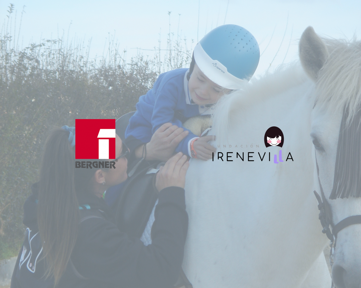 Bergner joins the Irene Villa Foundation's project of horse-assisted therapies for children at the Niño Jesús Hospital in Madrid