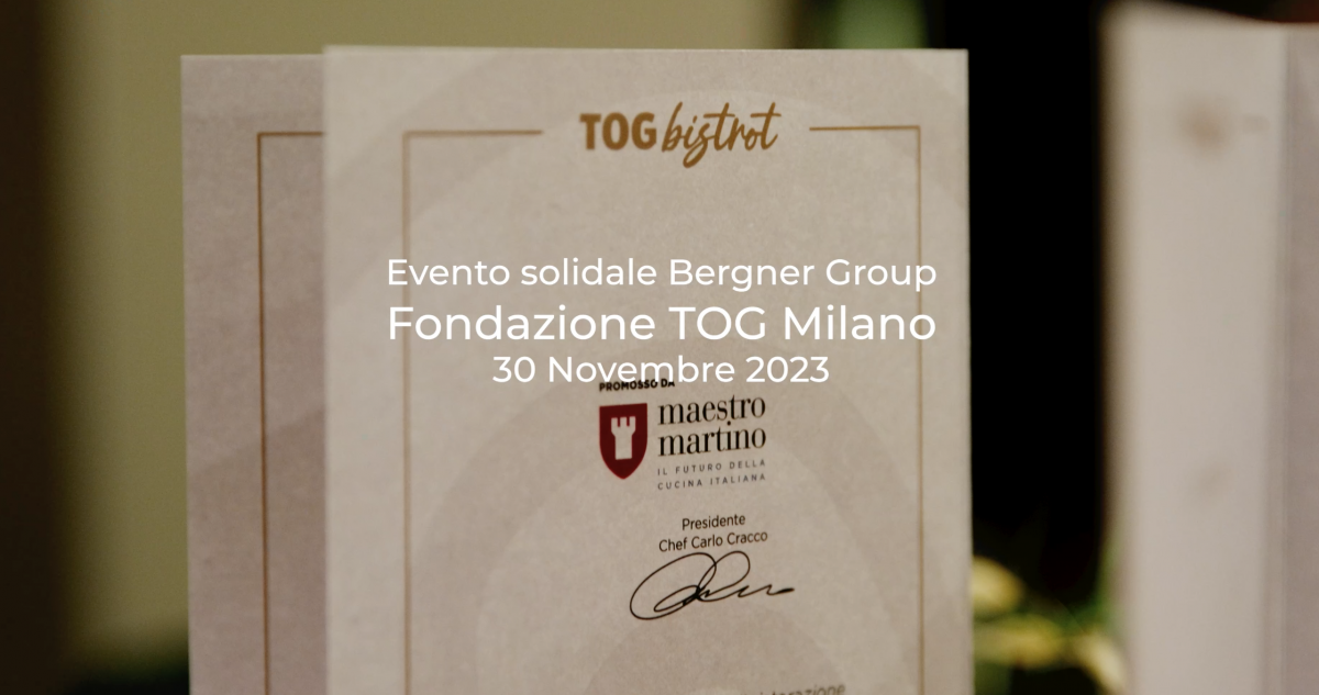 Charity dinner with Foundazione TOG in Milan